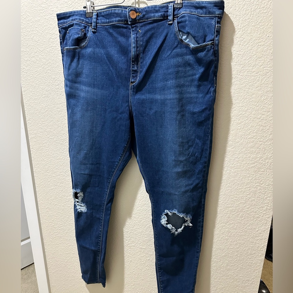 ASOS plus size distressed jeans